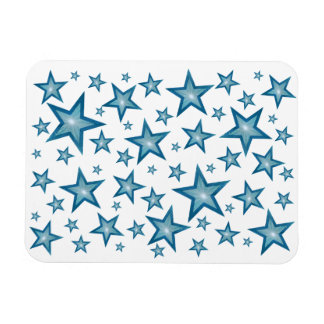 Blue Stars flexible magnet white