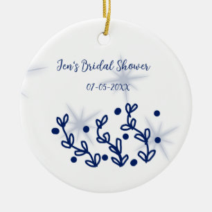 Blue stars leaves royal luxury bridal shower ceramic tree decoration