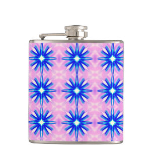 blue stars on pink flask