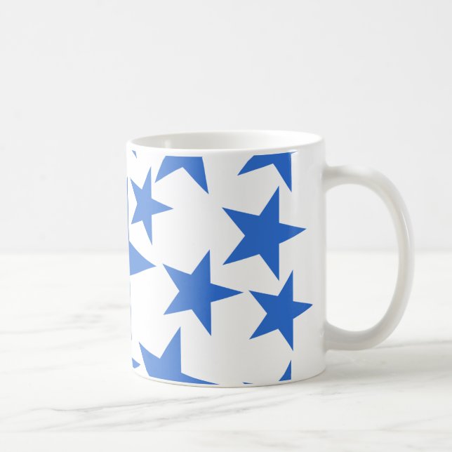 Blue stars pattern coffee mug (Right)