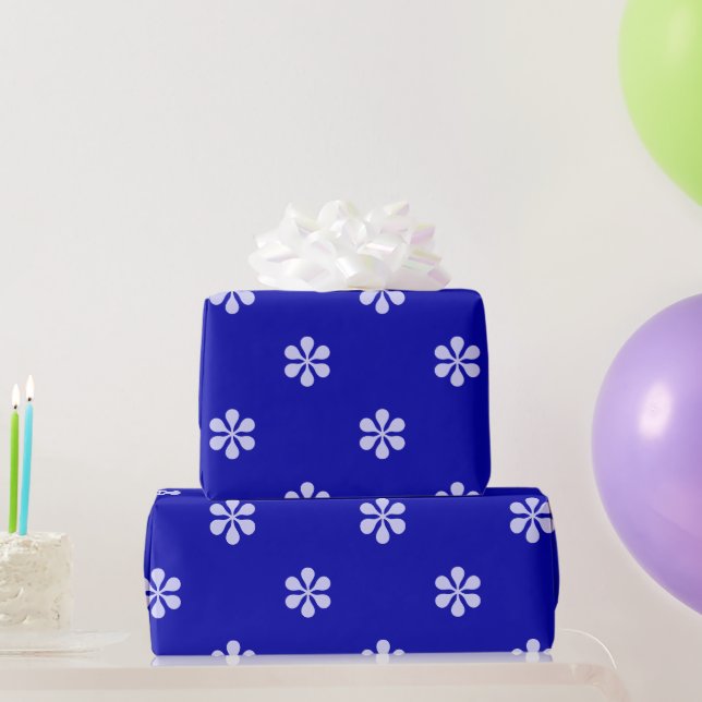 Blue Stars Simple Minimal Wrapping Paper (Party Gifts)