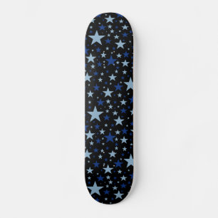 Blue Stars skateboard, black background Skateboard