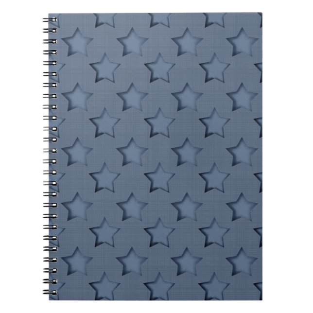 Blue stars spiral notebook (Front)