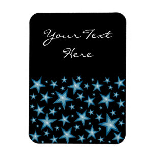 Blue Stars 'Text' flexible magnet vertical black