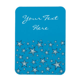 Blue Stars 'Text' flexible magnet vertical blue