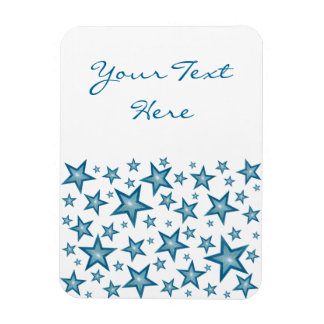 Blue Stars 'Text' flexible magnet vertical white