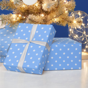 Blue Stars Wrapping Paper