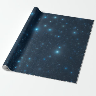 Blue Stars Wrapping Paper