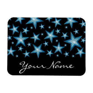 Blue Stars 'Your Name' flexible magnet black
