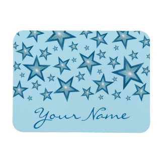 Blue Stars 'Your Name' flexible magnet blue