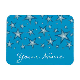 Blue Stars 'Your Name' flexible magnet blue