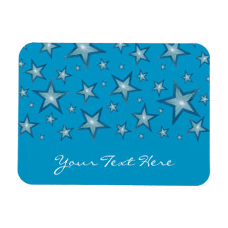 Blue Stars 'Your Text' flexible magnet blue