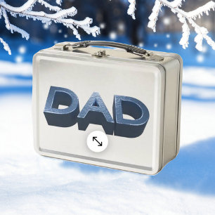 Blue Steel Dad Metal Lunch Box