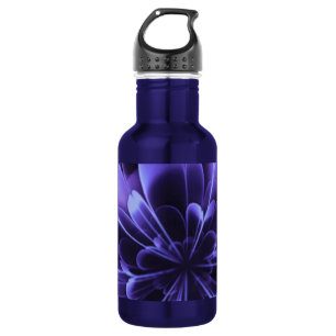 Blue Stilized Corolla Bent Up Petals 532 Ml Water Bottle