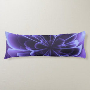 Blue Stilized Corolla Bent Up Petals Body Cushion