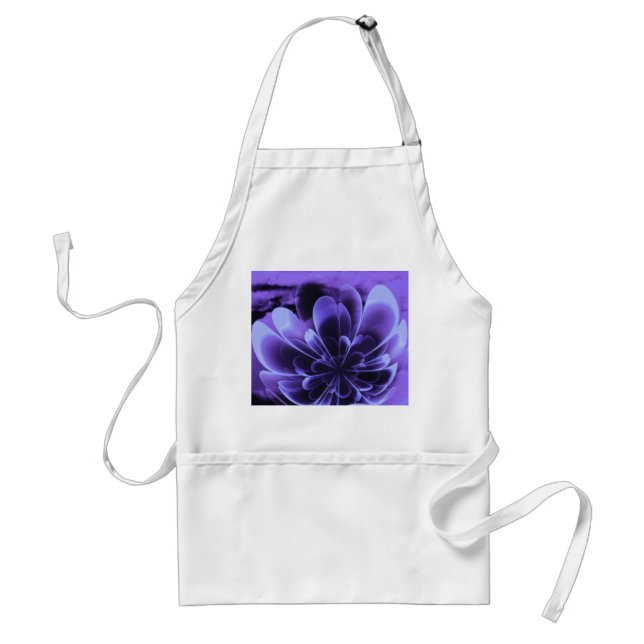 Blue Stilized Corolla Bent Up Petals Standard Apron (Front)