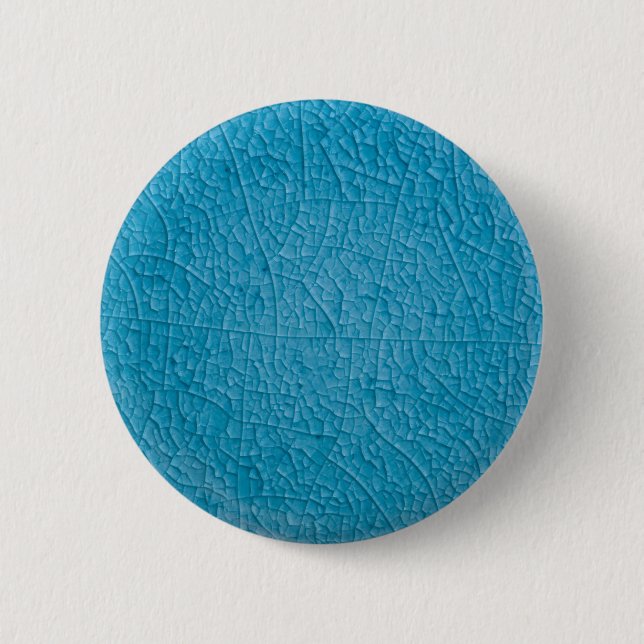 Blue stone cracks 6 cm round badge (Front)