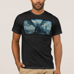 Blue Stone Dragon Visits New York T-Shirt