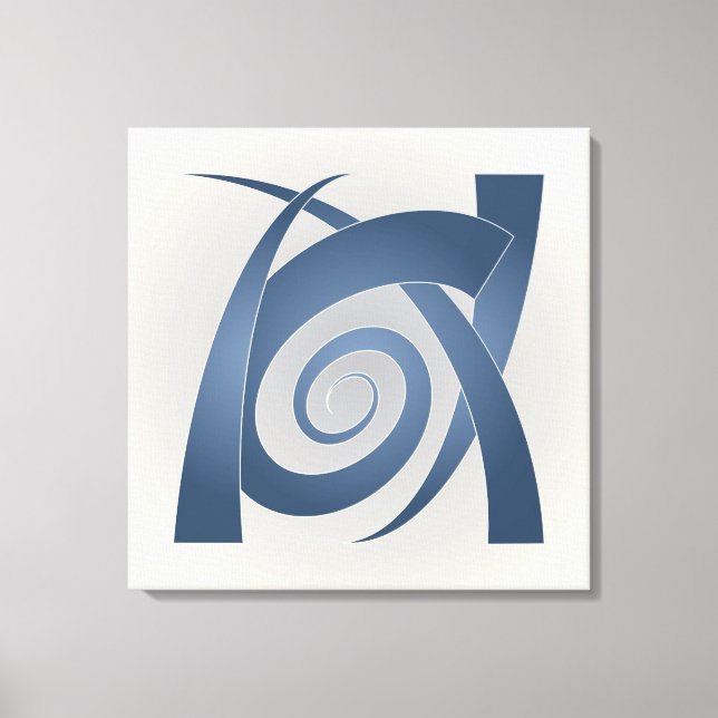 Blue stone elephant canvas print (Front)