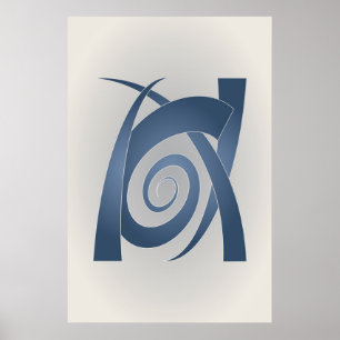 Blue stone elephant poster