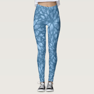 Blue-stone Shimmering Dahlia Women's Legging