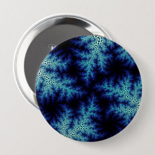Blue Stonewash Speckle 10 Cm Round Badge
