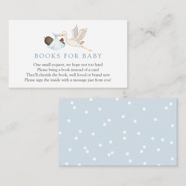 Blue Stork Books for Baby insert card (Front/Back)