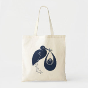 Blue Stork Tote Bag