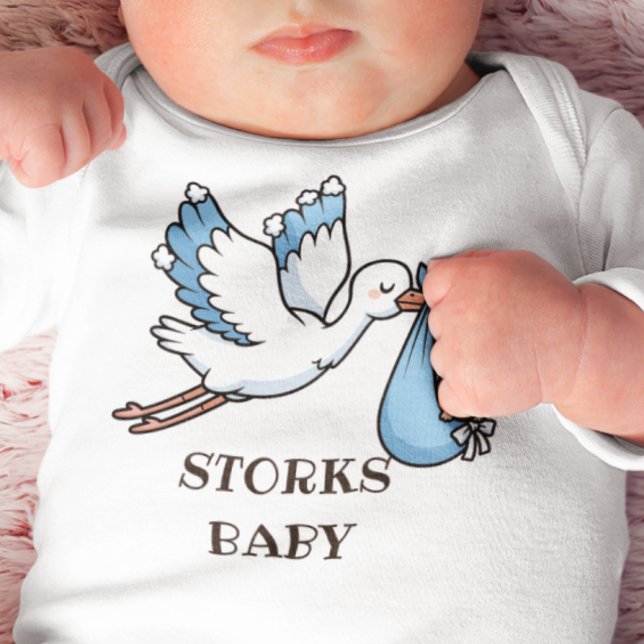 Blue STORKS  Baby Bodysuit (Creator Uploaded)
