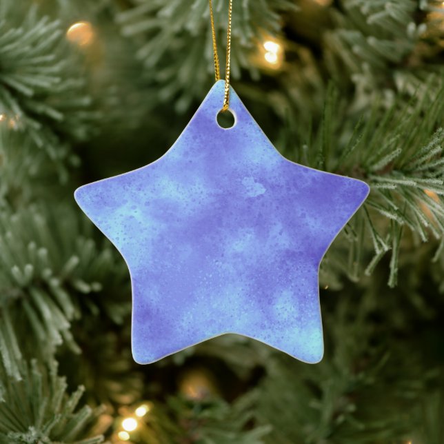 Blue Storm Cloud Effect Ceramic Decoration (Tree)