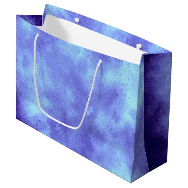 Blue Storm Cloud Effect Gift Bag (Front Angled)