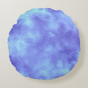Blue Storm Cloud Effect Round cushion