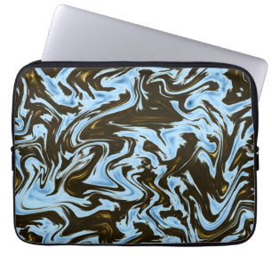 Blue Stormy Marble, Laptop Sleeve