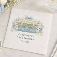 Blue Storybook Baby Shower Napkin