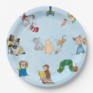 Blue Storybook Themed Paper Plate