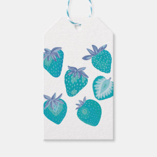 Blue Strawberry Gift Tags