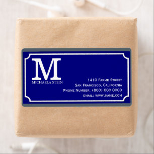 blue street sign monogrammed