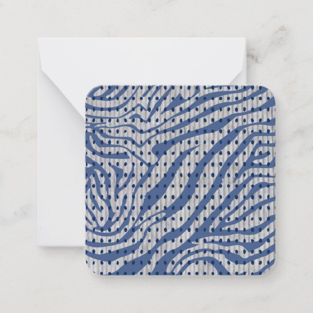 Blue Strip & Dot Note Card (Front)