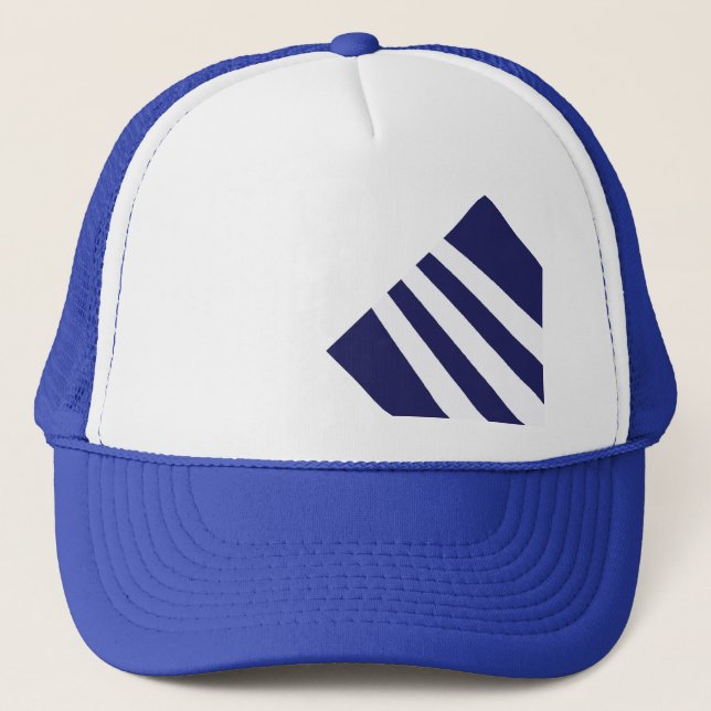 ~Blue Stripe~ BLUE STRIPE, CUSTOMIZE IT Trucker Hat (Front)