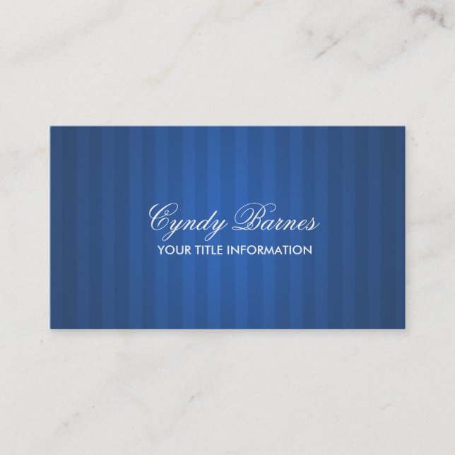 Blue Stripe Business Card (Front)