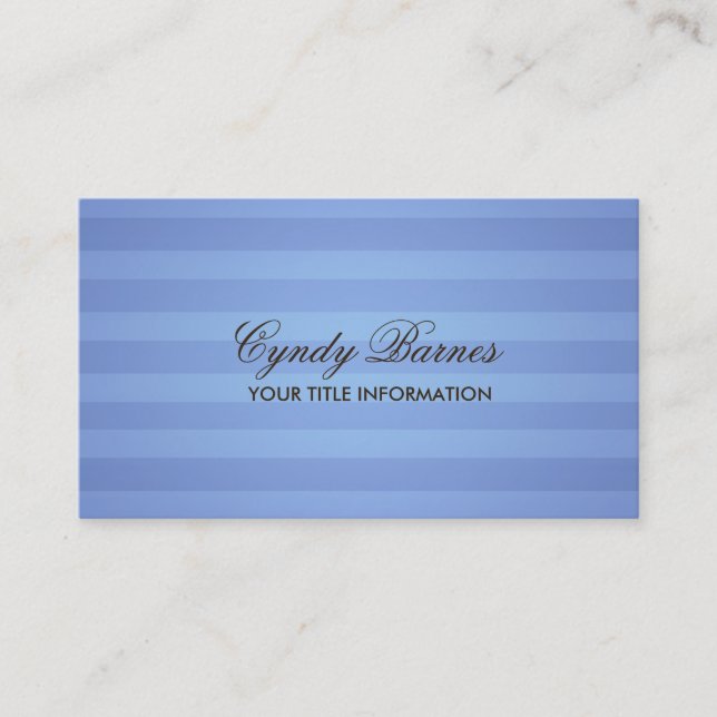 Blue Stripe Business Card (Front)