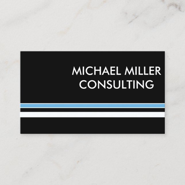Blue Stripe Business Card Template (Front)