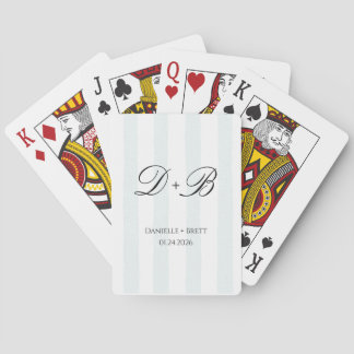 Blue Stripe Custom Engagement Playing Cards