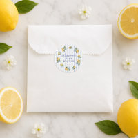 Blue Stripe Lemon Baby Shower