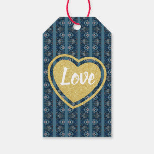 Blue Stripe Love Gift Tag by Poet Adiela Akoo