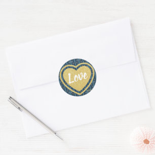 Blue Stripe Love Sticker by Poet Adiela Akoo