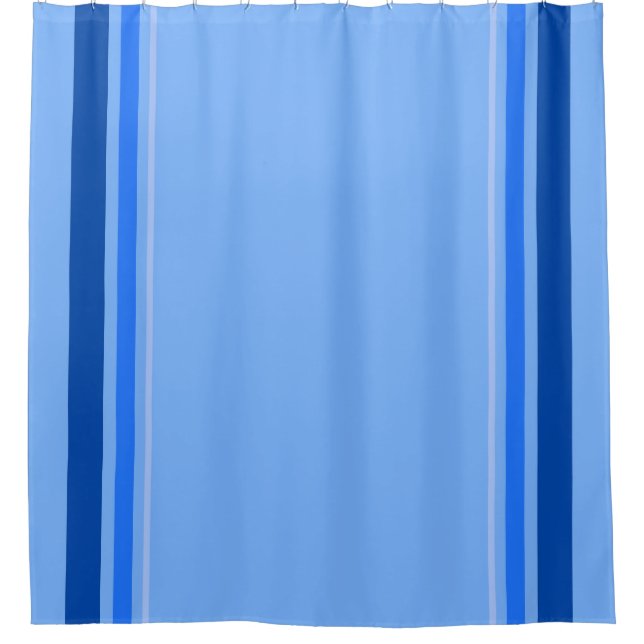 Blue Stripe Shower Curtain (Front)