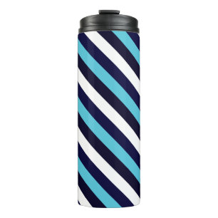 Blue Stripe Thermal Tumbler