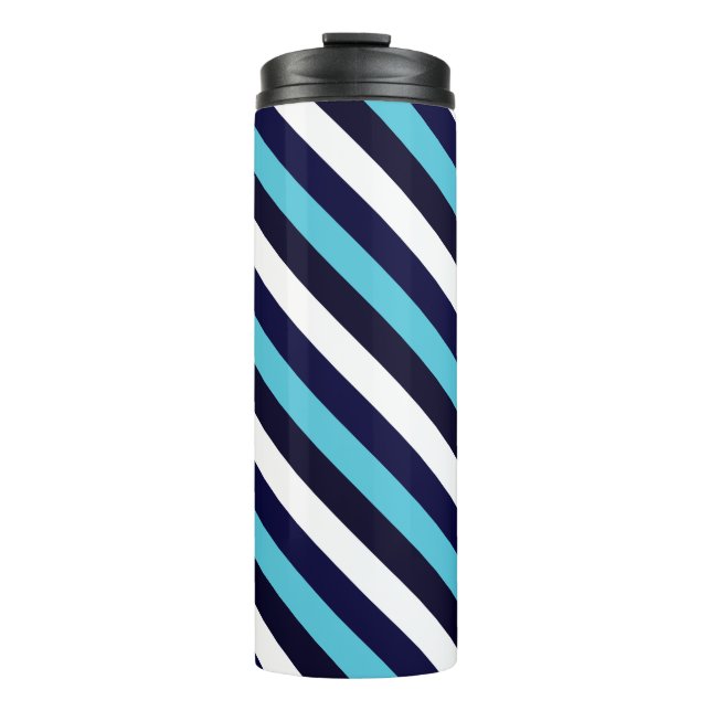 Blue Stripe Thermal Tumbler (Front)