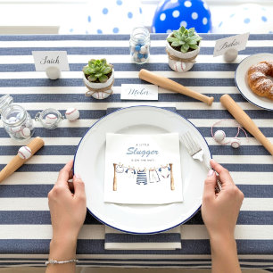 Blue Striped Baby Clothes Clothesline  Napkin